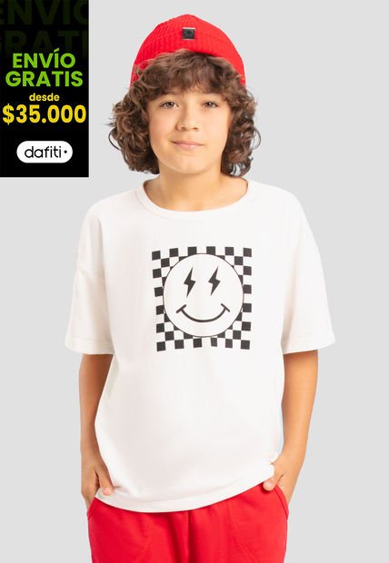 Camiseta Infantil Masculino Blanco Mp 102775