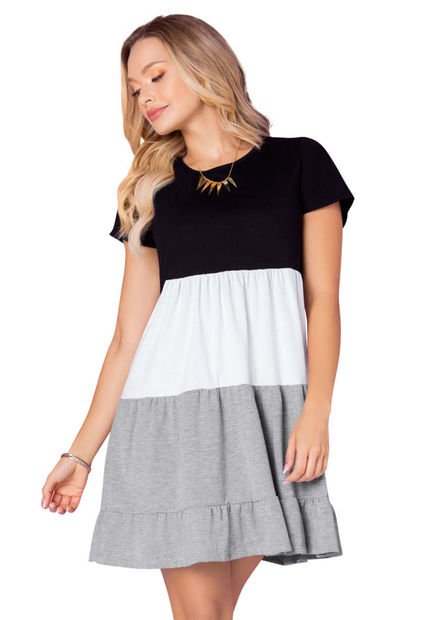 Vestido Corto Mujer Multicolor Mp 88338