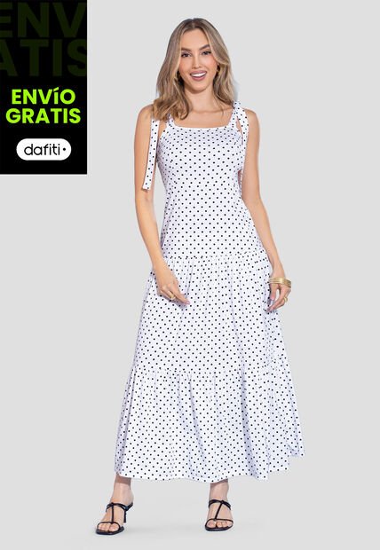 Vestido Largo Mujer Estampado Mp 113627