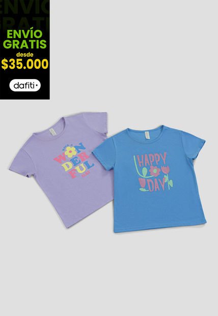 Camiseta Infantil Femenino Lila Mp 104910