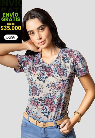 Camiseta Mujer Estampado Mp 112392 MP