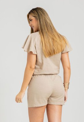 Enterizo Corto Mujer Caramelo Mp 107323