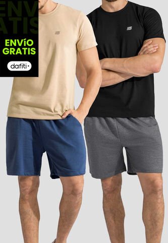 Bermuda Paq X2 Hombre Bicolor Mp 113114 MP