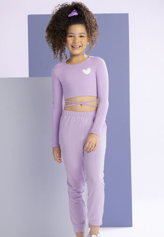 Conjunto Infantil Femenino Lila Mp 100485 MP