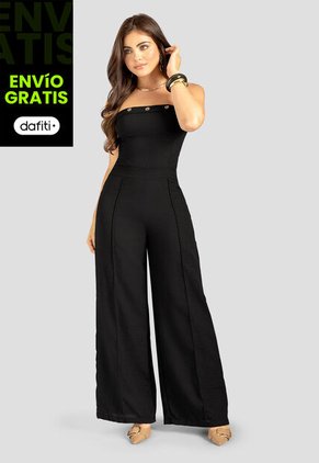 Enterizo Largo Mujer Negro Mp 113322