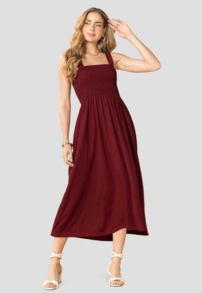 Vestido Corto Mujer Merlot Mp 114423