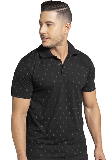 Polo Hombre Negro Mp 101785