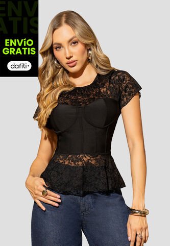 Blusa Mujer Negro Mp 113003 MP
