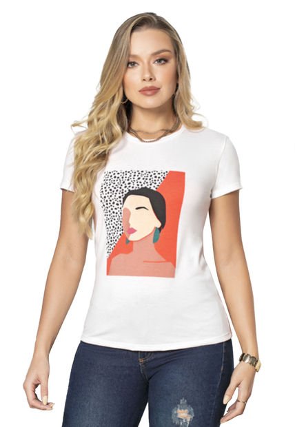 Camiseta Mujer Blanco Mp 6594
