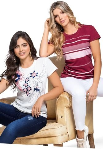 Camiseta Paq X2 Mujer Multicolor Mp 76585 MP