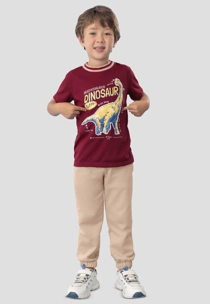 Conjunto Infantil Masculino Merlot-Latte Mp 113079