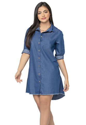 Vestido Corto Vestido Corto Mujer Azul Mp 7982 MP