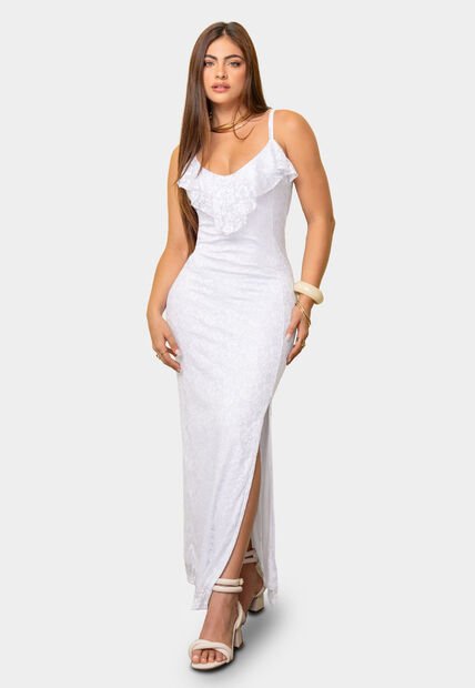 Vestido Largo Mujer Blanco Mp 113859
