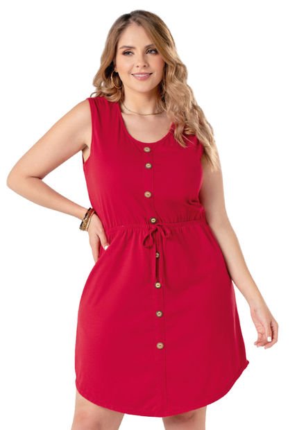 Vestido Corto Mujer Rojo Mp 5006