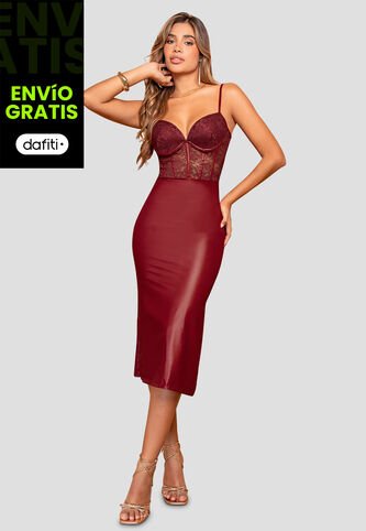Vestido Largo Mujer Merlot Mp 112526 MP