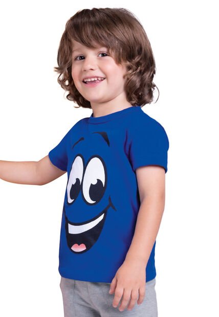 Camiseta Infantil Masculino Azul Mp 3795