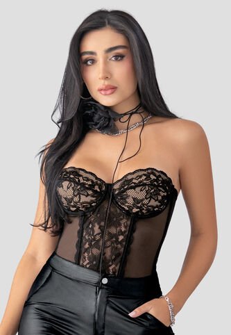 Corset Mujer Negro Mp 110587 MP