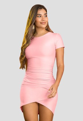 Vestido Corto Mujer Rosa Mp 113858