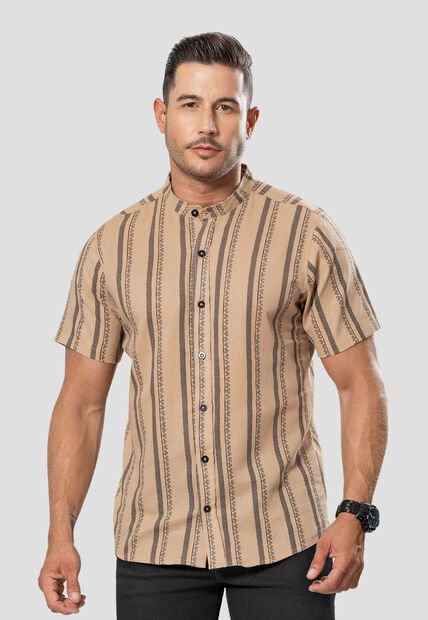 Camisa Hombre Caramelo Mp 106420