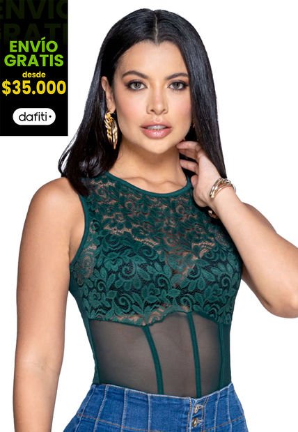 Body Mujer Verde Mp 3469