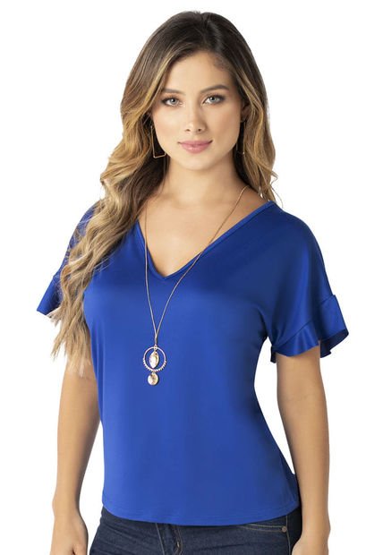 Camiseta Mujer Azul Mp 8357