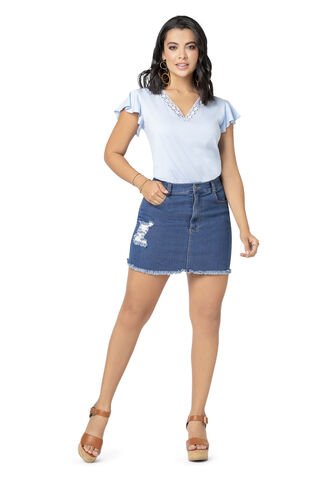 Falda Corta Mujer Azul Mp 7745 MP