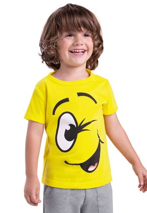 Camiseta Infantil Masculino Amarillo Mp 3794
