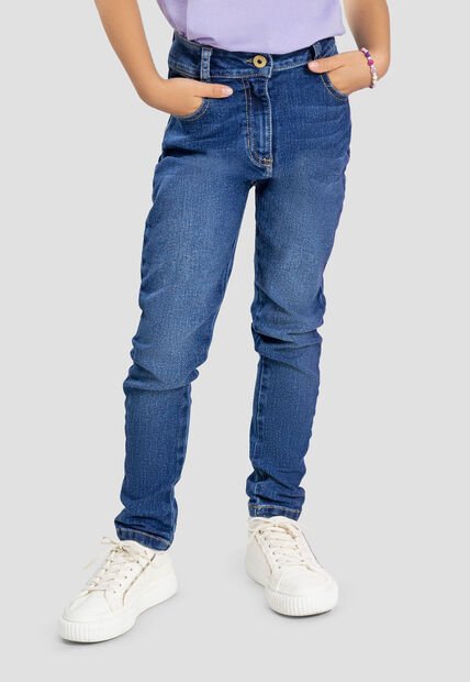 Jean Infantil Femenino Azul Medio Mp 105367