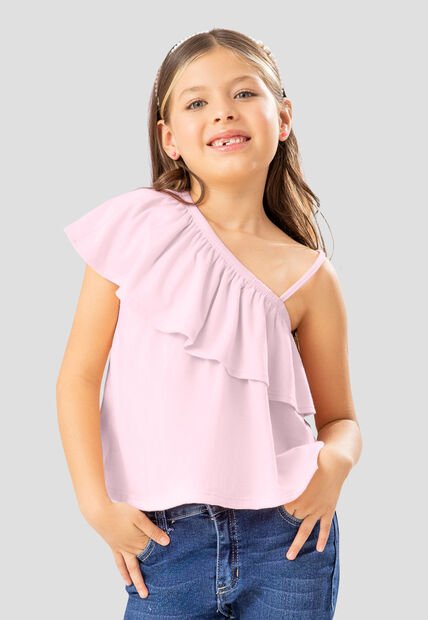 Blusa Infantil Femenino Rosa Mp 108191
