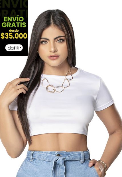 Crop Top Mujer Blanco Mp 91816