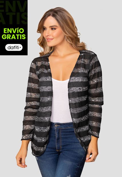 Cardigan Mujer Bicolor Mp 108298