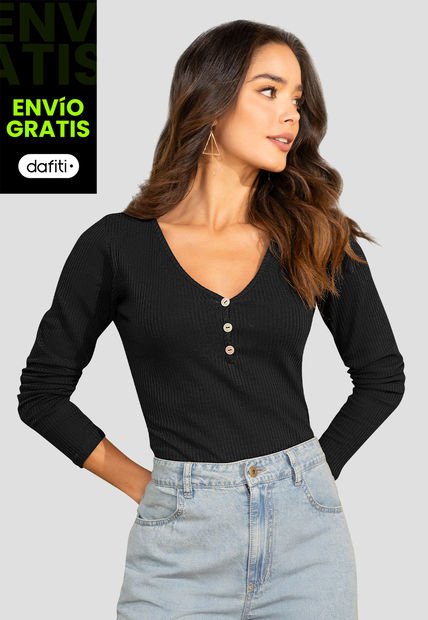 Camibuzo Mujer Negro Mp 108301