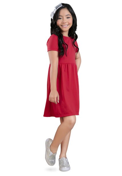 Vestido Paq X2 Infantil Rojo Mp 34557
