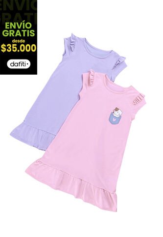 Vestido Paq X2 Infantil Multicolor Mp 1156 MP