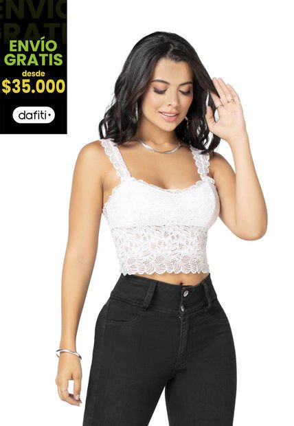 Crop Top Mujer Blanco Mp 92547