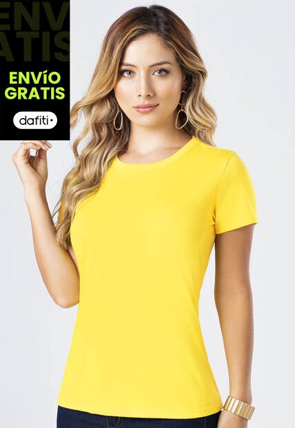 Camiseta Mujer Amarillo Mp 82961