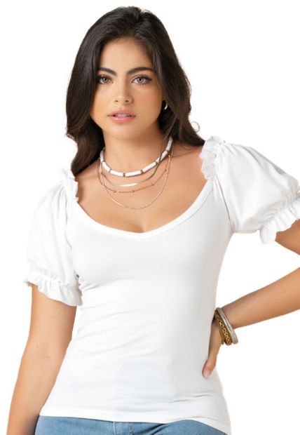 Camiseta Mujer Blanco Mp 32933