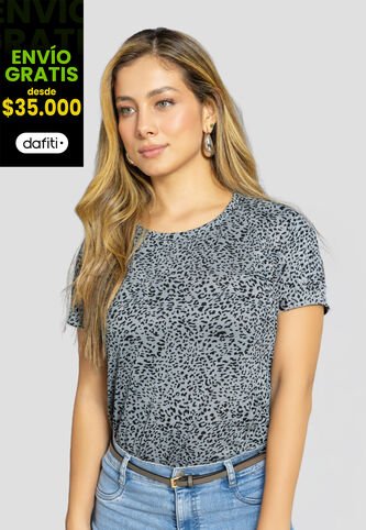 Camiseta Mujer Estampado Gris Mp 112230 MP