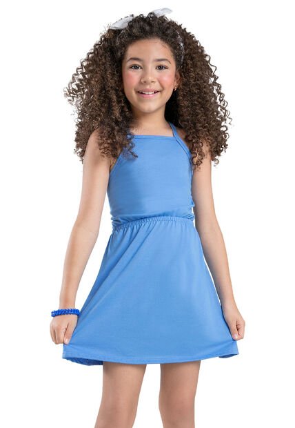 Vestido Infantil Azul Mp 88514