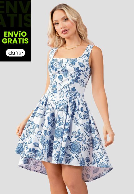Vestido Corto Mujer Estampado Mp 111270