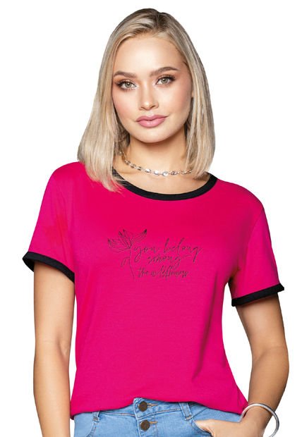 Camiseta Mujer Fucsia Mp 32722