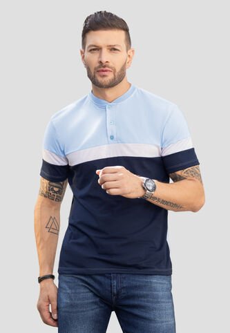 Polo Hombre Azul Claro Mp 100468 MP