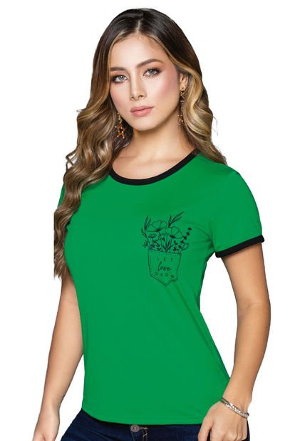 Camiseta Mujer Verde Mp 32720