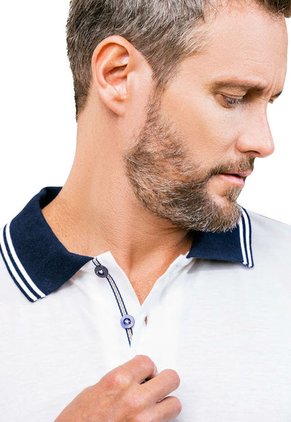 Polo Hombre Blanco Mp 7098