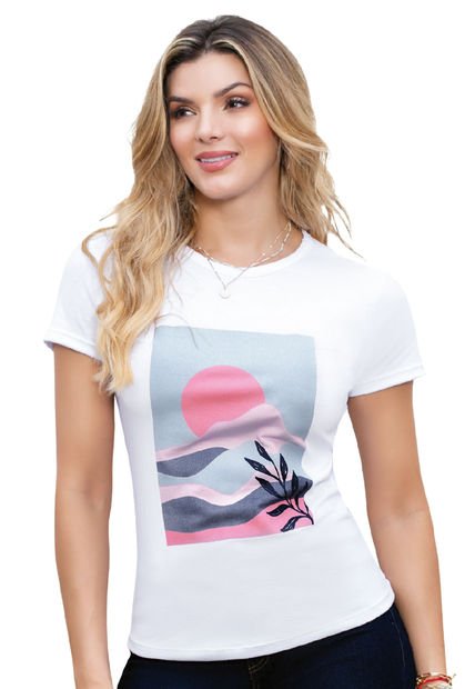 Camiseta Mujer Blanco Mp 9669