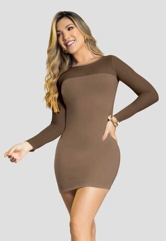 Vestido Corto Mujer Chocolate Mp 111403 MP