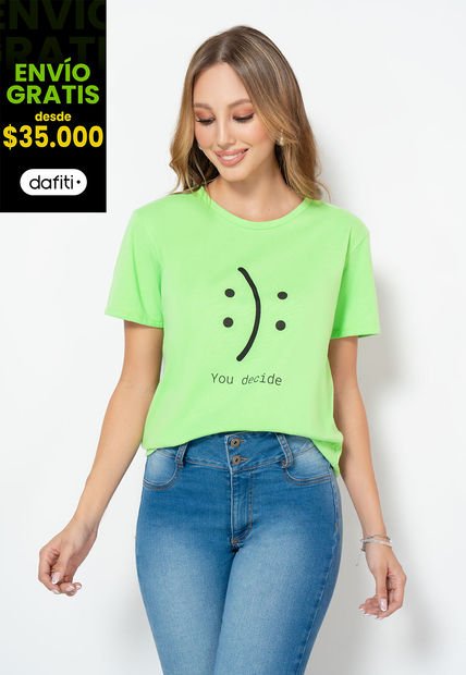 Camiseta Mujer Verde Mp 101412