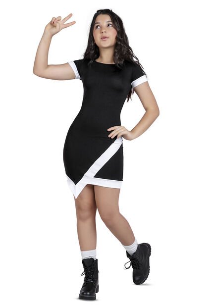 Vestido Niñas Infantil Negro Mp 89144