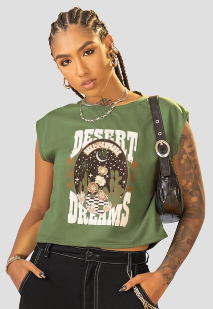 Camiseta Mujer Aceituna Mp 107777