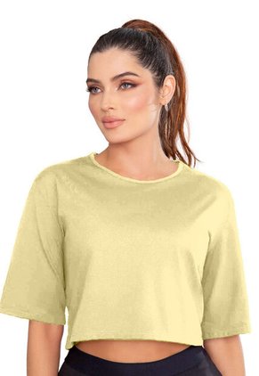 Camiseta Mujer Amarillo Pastel Mp 89861